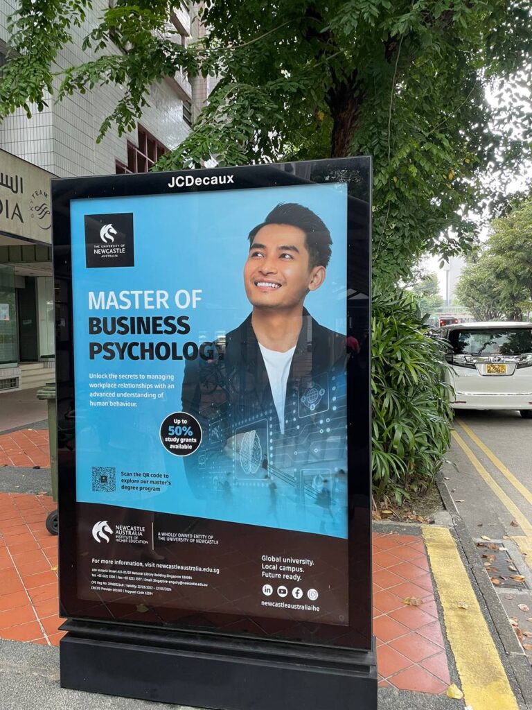 Master of Business Psychology Bus Shelter Ad