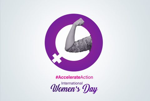 Accelerate action - International women's day concept poster. 2025 women's day campaign theme - #AccelerateAction