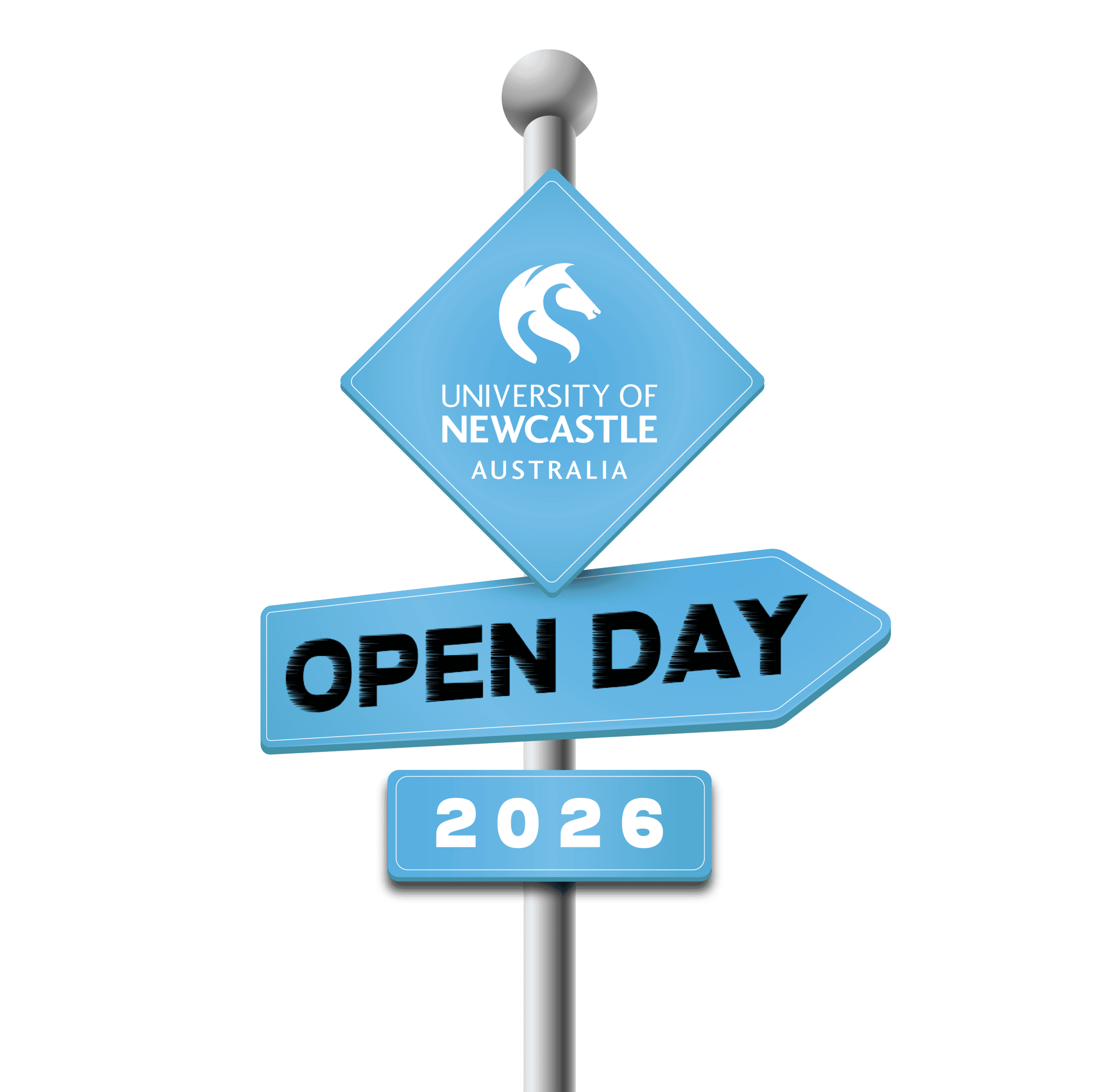 UON Open Day sign post graphic.