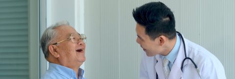 Happy,Asian,Elderly,Man,Patient,Have,Fun,Talking,With,Professional